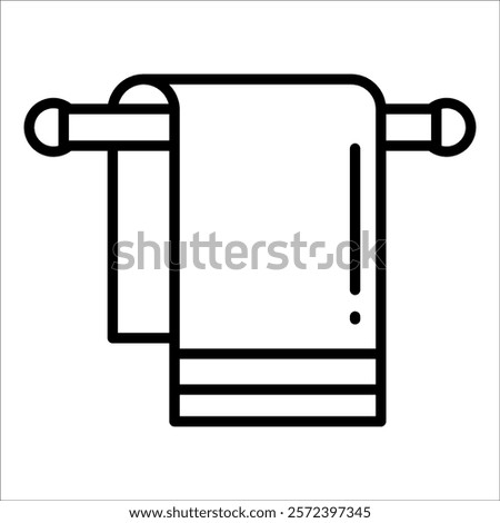 Towel Rack Icon Element For Design
