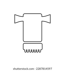towel rack icon, on a white background, vector illustration