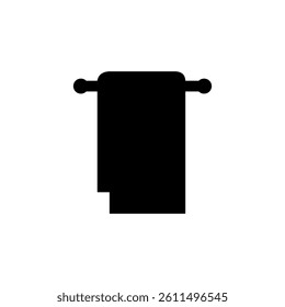 towel rack icon, simple flat style, illustration, logo sign symbol pictogram template, for ui or ux isolated on white for mobile app, editable