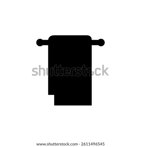towel rack icon, simple flat style, illustration, logo sign symbol pictogram template, for ui or ux isolated on white for mobile app, editable