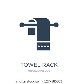 towel rack icon vector on white background, towel rack trendy filled icons from Miscellaneous collection, towel rack vector illustration