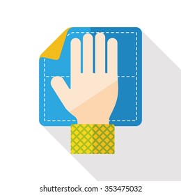 towel rag flat icon