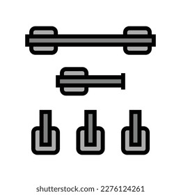 towel rail bathroom interior color icon vector. towel rail bathroom interior sign. isolated symbol illustration