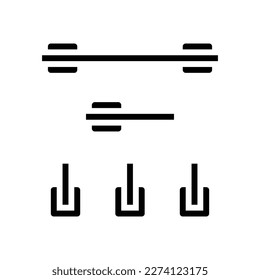 towel rail bathroom interior glyph icon vector. towel rail bathroom interior sign. isolated symbol illustration