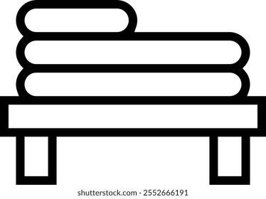 towel rail icon. Thin linear style design isolated on white background