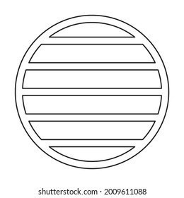 Handtuchschiene, Vektorsymbol. Radiatortrockner für Vektorgrafik auf weißem Hintergrund. Einziger Umriss-Symbol für Handtuchhalter .