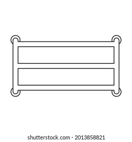 Towel rail vector outline icon. Vector illustration radiator dryer on white background. Isolated outline illustration icon of towel rail .