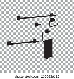 Towel Ring Concept Design on Checkerboard Transparent Background