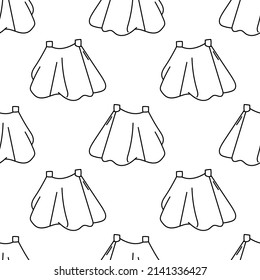Towel seamless pattern doodle outline vector. Texture for background, label, print, packaging, merchandise, book, storefront, poster, fabric, wrapping, textile.