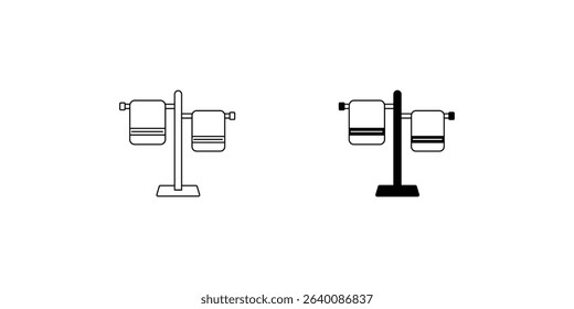 towel set icon with white background vector stock illustration