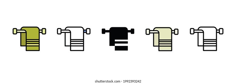 towel set vector type icon