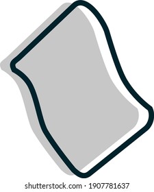 Icono gráfico vector simple de toalla o ilustración de clipart