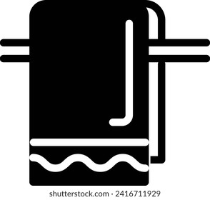 Towel solid and glyph vector illustration