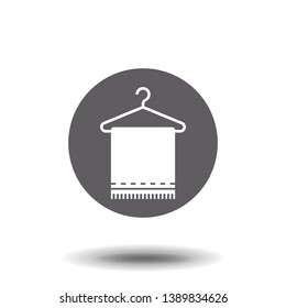Towel solid icon. Hanging towel illustration isolated on white. Designed for web and app. Eps 10