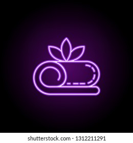 towel spa icon. Elements of Beauty, make up, cosmetics in neon style icons. Simple icon for websites, web design, mobile app, info graphics