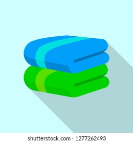 Towel stack icon. Flat illustration of towel stack vector icon for web design