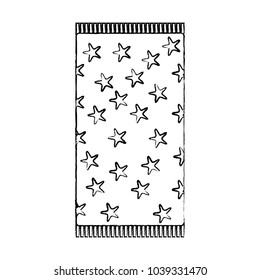 towel with star pattern beach icon image 