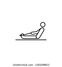 Towel stretch for leg  icon. Element of medicine physiotherapy of legs icon for mobile concept and web apps. Thin line Towel stretch for leg  icon can be used for web and mobile