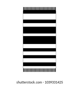 towel with striped pattern beach icon image 