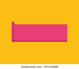Towel for sunbathing on beach isolated. Yellow sand. Summer illustration
