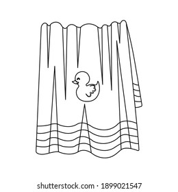 Towel Swimming Pool Outline Icon 