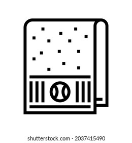 towel tennis player line icon vector. towel tennis player sign. isolated contour symbol black illustration