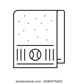 towel tennis player line icon vector. towel tennis player sign. isolated contour symbol black illustration