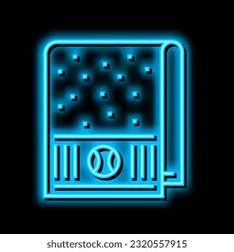 towel tennis player neon light sign vector. towel tennis player illustration