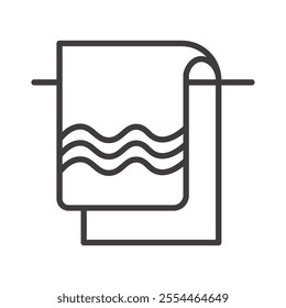 Towel thin liner icon vector.