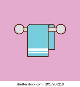 icono de color plano del vector de toalla
