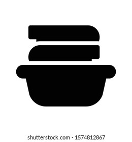 towel vector glyph flat icon 