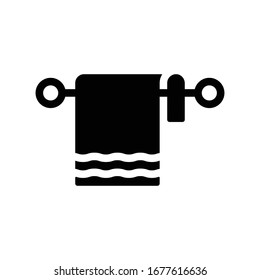 towel vector glyph flat icon 