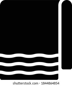 towel vector glyph flat icon 