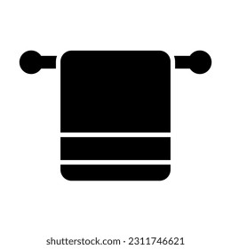 Towel Vector Glyph Icon For Personal And Commercial Use.
