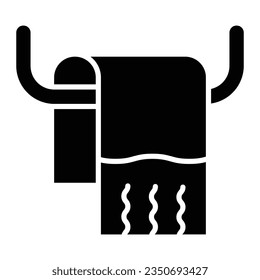 Icono De Glifo Vector De Toallas Para Uso Personal Y Comercial.
