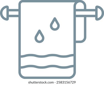 Towel vector icon. Can be used for printing, mobile and web applications.