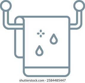 Towel vector icon. Can be used for printing, mobile and web applications.