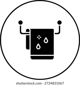 Ícone de vetor de toalha. Pode ser usado para impressão, aplicativos móveis e da Web.