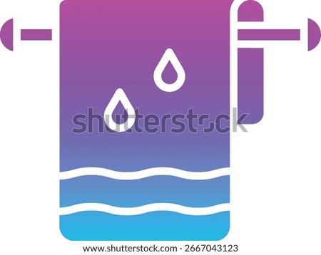 Towel vector icon. Can be used for printing, mobile and web applications.