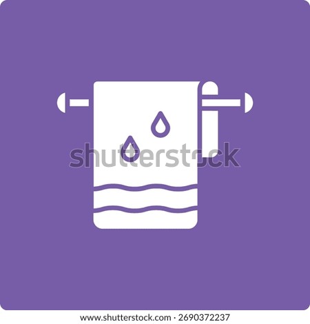 Towel vector icon. Can be used for printing, mobile and web applications.