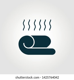 Towel vector icon illustration. Creative sign from barber shop icons collection. Filled flat Towel icon for computer and mobile. Symbol, logo vector graphics.