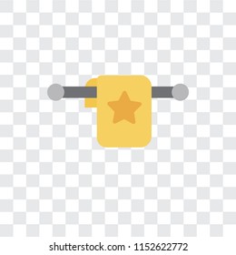 Towel vector icon isolated on transparent background, Towel logo concept