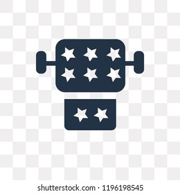 Towel vector icon isolated on transparent background, Towel transparency concept can be used web and mobile