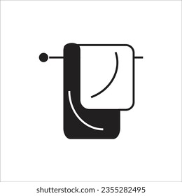 towel vector icon line template