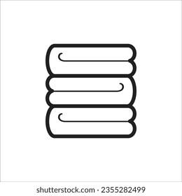 towel vector icon line template