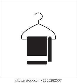towel vector icon line template