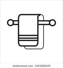 towel vector icon line template