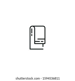 towel vector icon on white background