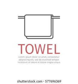 Towel. Vector icon for web graphic.