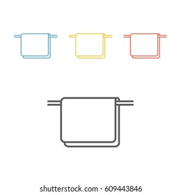 Towel. Vector icon for web graphic.